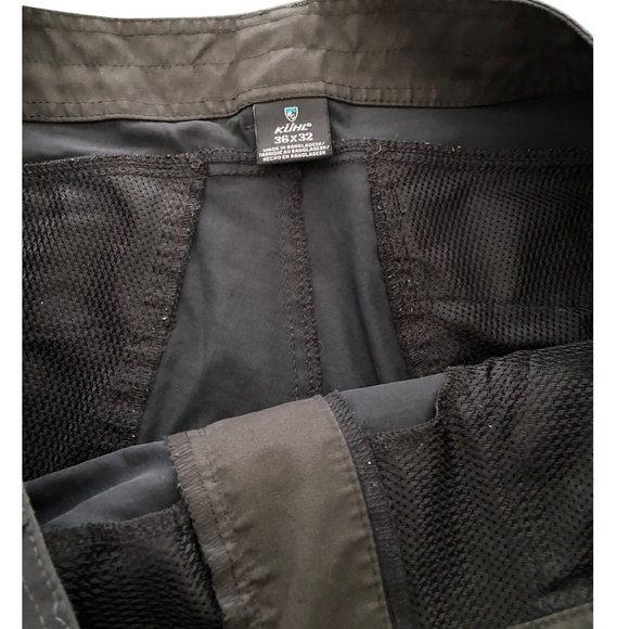 Kuhl Renegade Rock Climbing Hiking Pants Men 36x32 Ink Black Bottom Hem Cinch - Picture 15 of 16